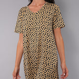 Kaftano Corto Tropical - NERO DOTS - TL70