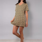Kaftano Corto Tropical - NERO DOTS - TL70